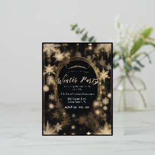Opulente Einladungen für Schwarze & Golden Foil