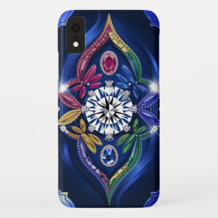Opulente Eleganz: Diamant und Edelstein graviert Case-Mate iPhone Hülle