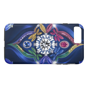 Opulente Eleganz: Diamant und Edelstein graviert Case-Mate iPhone Hülle