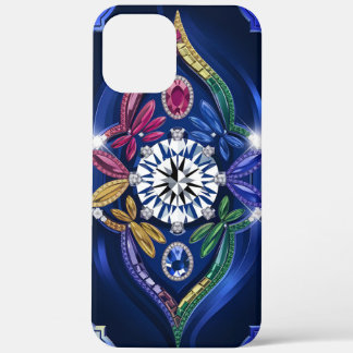 Opulente Eleganz: Diamant und Edelstein graviert Case-Mate iPhone Hülle