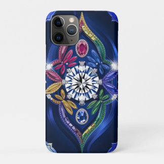 Opulente Eleganz: Diamant und Edelstein graviert Case-Mate iPhone Hülle