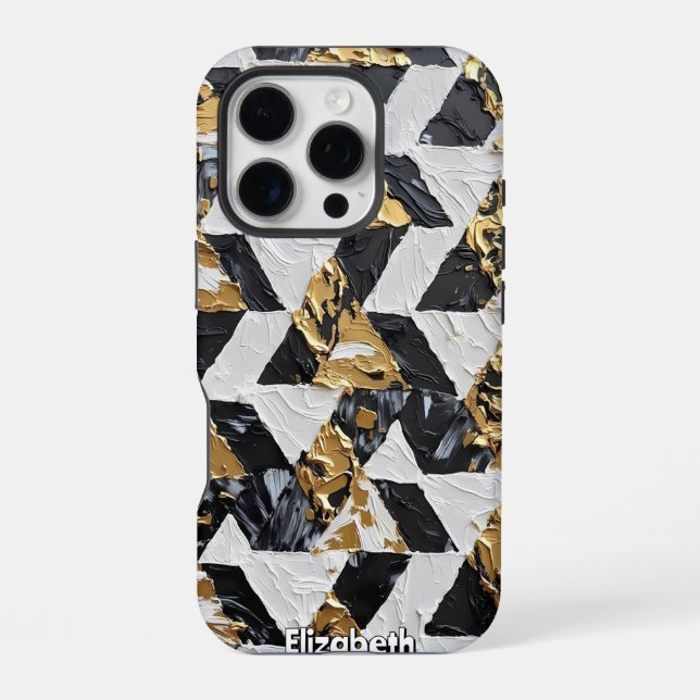 Opulente Gesichter: Texturiertes Trio iPhone Hülle (Rückseite)