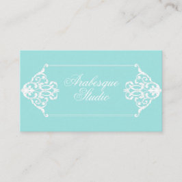 Opulenter Barockrahmen Blau und Weiß Visitenkarte