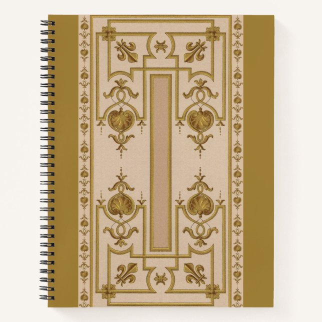 opulenter Goldbarockdruck Notizbuch (Vorderseite)