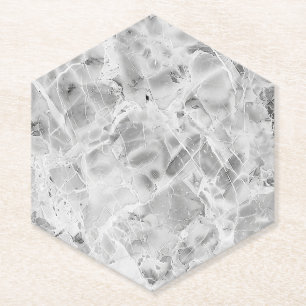 Opulenter Marmorbrunnen mit individueller Hexagon- Untersetzer