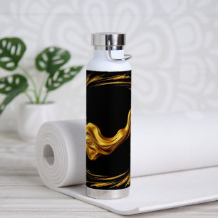 Opulenter Schwenker Flüssiggold Schwarz Monochrom Trinkflasche