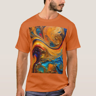 Opulenter T - Shirt für Öl und Wasser Abstrakt