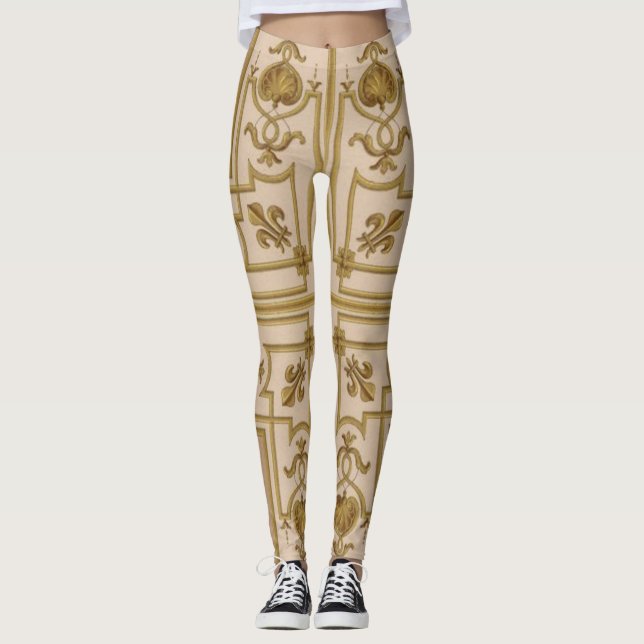 opulentes Barockgold Leggings (Vorderseite)
