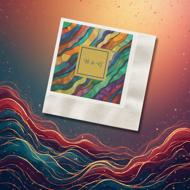 Opulous African Hochzeit in Urlaubsort Monogramm Serviette (Von Creator hochgeladen)