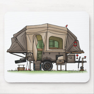 Opus 4 Pop Up Camper Trailer Camper Van Mousepad