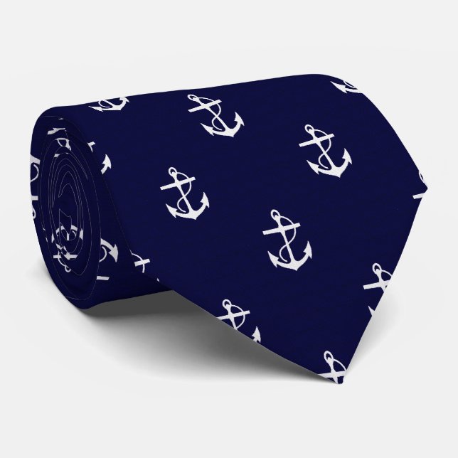 Opus Posh Anchor Nautical Custom Krawatte (Gerollt)