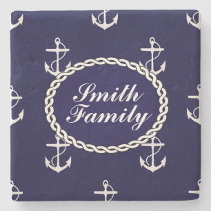 Opus Posh Anchor Nautical Custom Steinuntersetzer