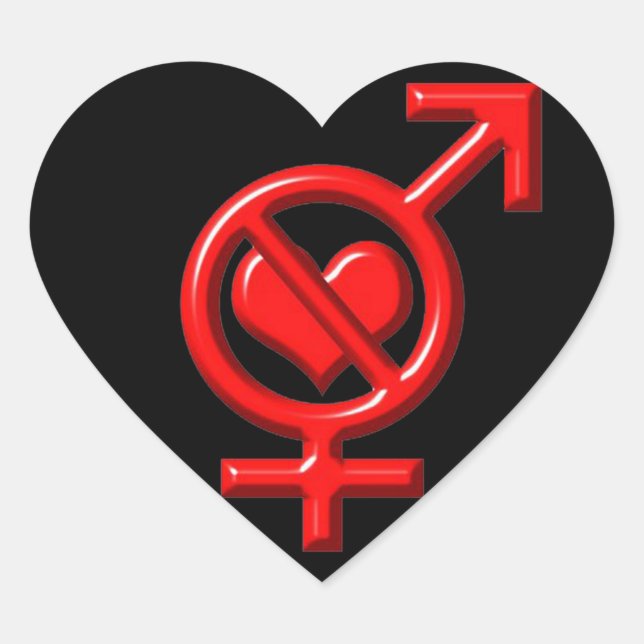 OPUS Verbotene Liebe Herz-Aufkleber (Vorderseite)