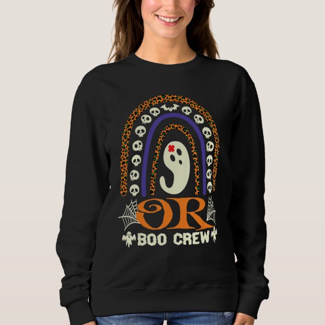 OR Boo Crew Nurse Halloween Nurses Cute Ghost Wome Sweatshirt (Vorderseite)