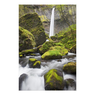 OR, Columbia River Gorge, Elowah Falls und Fotodruck