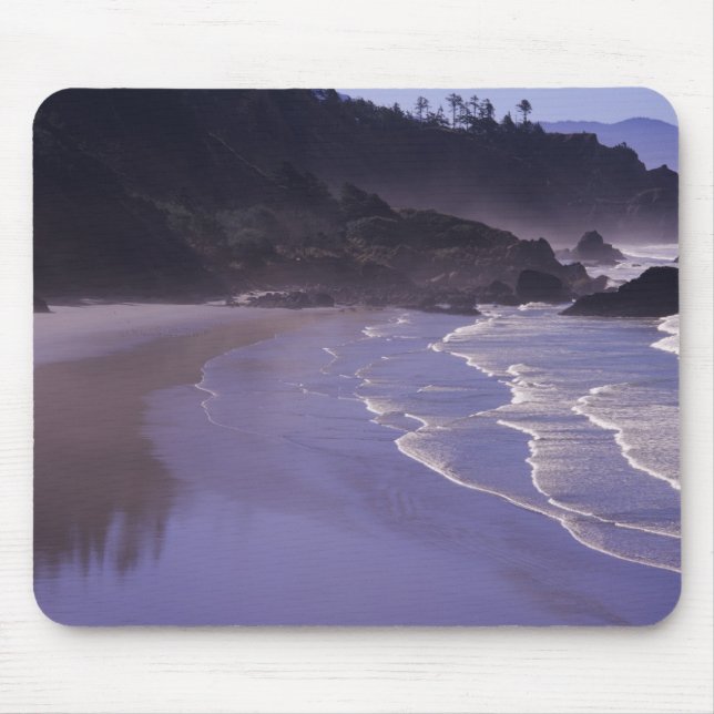 OR, Ecola SP, Indian Beach mit Morgennebel Mousepad (Vorne)