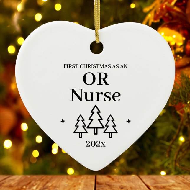OR Nurse First Christmas Nursing Keramik Ornament (OR Nurse First Christmas Nursing Ceramic Ornament
)