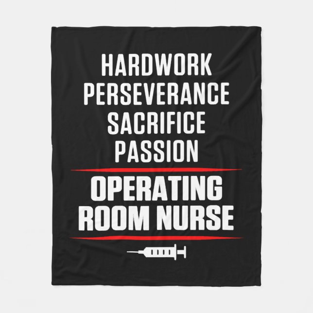 OR Operating Room Nurwork Hardwork Nursing RN Fleecedecke (Vorderseite)