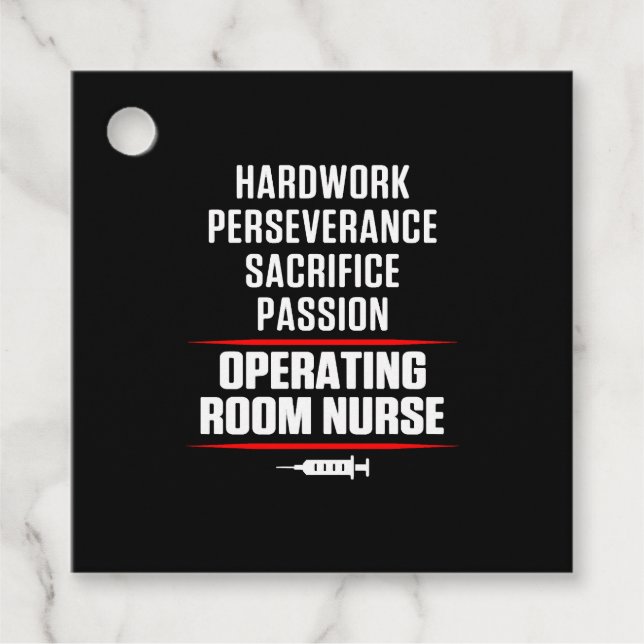 OR Operating Room Nurwork Hardwork Nursing RN Geschenkanhänger (Vorderseite)