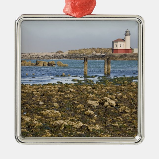 OR, Oregon Coast, Bandon, Coquille River Silbernes Ornament (Vorne)