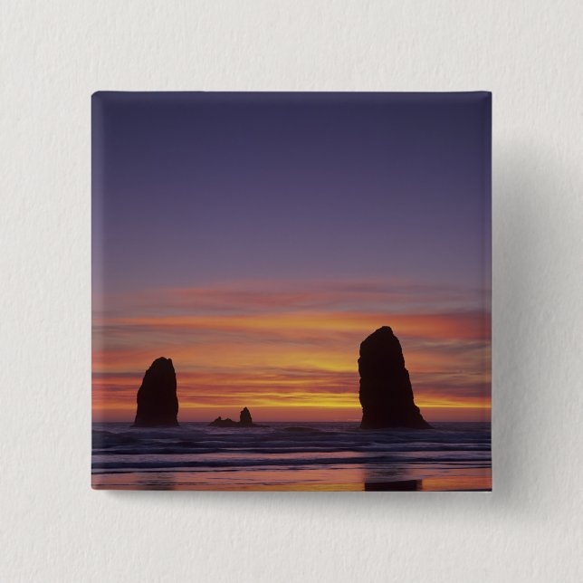 OR, Oregon Coast, Cannon Beach, Meeresfrüchte Button (Vorderseite)