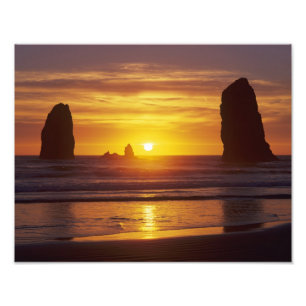 OR, Oregon Coast, Cannon Beach, Seastages am Fotodruck