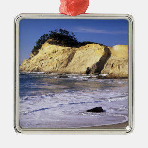OR, Oregon Coast, Cape Kiwanda SP, Cape 2 Silbernes Ornament