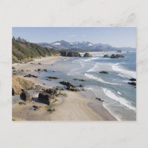 OR, Oregon Coast, Ecola Staat Park, Crescent 2 Postkarte