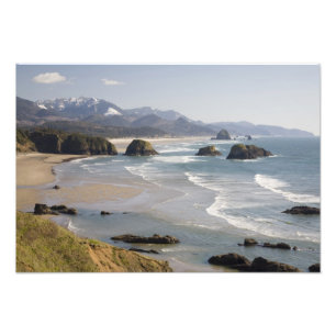 OR, Oregon Coast, Ecola Staat Park, Crescent Fotodruck