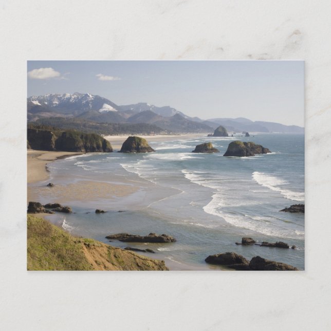 OR, Oregon Coast, Ecola Staat Park, Crescent Postkarte (Vorderseite)