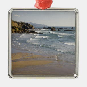 OR, Oregon Coast, Ecola Staat Park, Indian Ornament Aus Metall