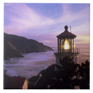 OR, Oregon Coast, Heceta Head Lighthouse, on Fliese