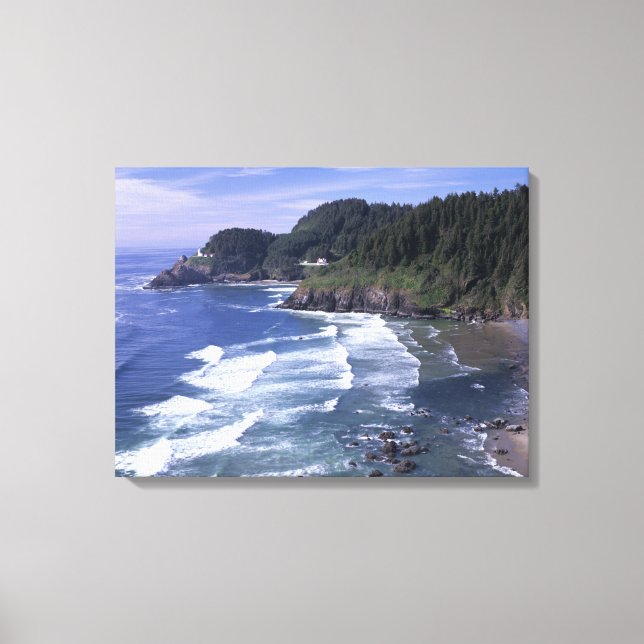 OR, Oregon Coast, Heceta Head Lighthouse on Leinwanddruck (Vorderseite)