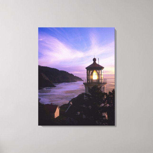 OR, Oregon Coast, Heceta Head Lighthouse on Leinwanddruck (Vorderseite)