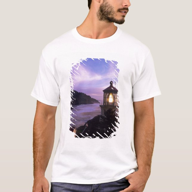 OR, Oregon Coast, Heceta Head Lighthouse, on T-Shirt (Vorderseite)