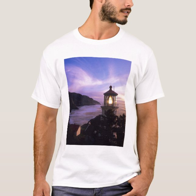 OR, Oregon Coast, Heceta Head Lighthouse, on T-Shirt (Vorderseite)
