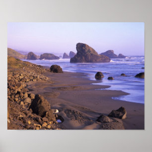 OR, Oregon Coast, Myers Creek, Felsformationen Poster