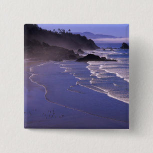 OR, Oregon-Küste, Ecola SP, Indian Beach mit Button