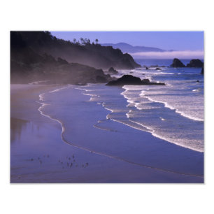 OR, Oregon-Küste, Ecola SP, Indian Beach mit Fotodruck