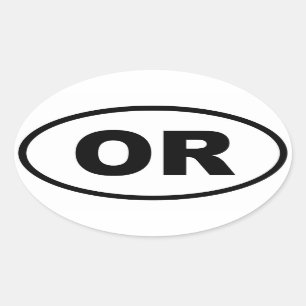 OR Oregon Ovaler Aufkleber
