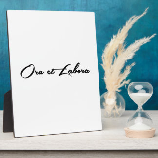 Ora et Labora Fotoplatte