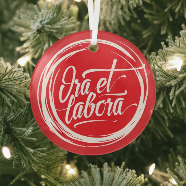 Ora et labora ornament aus glas (InSitu)