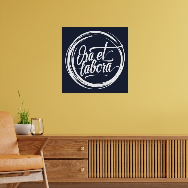Ora et labora poster (Wohnzimmer 2)