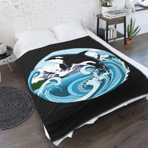 Oraca Killer Whale Fleecedecke