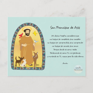 Oración San Francisco de Asís Postkarte