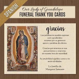 Oraciones Fúnebres con Nuestra Señora de Guadalupe Dankeskarte