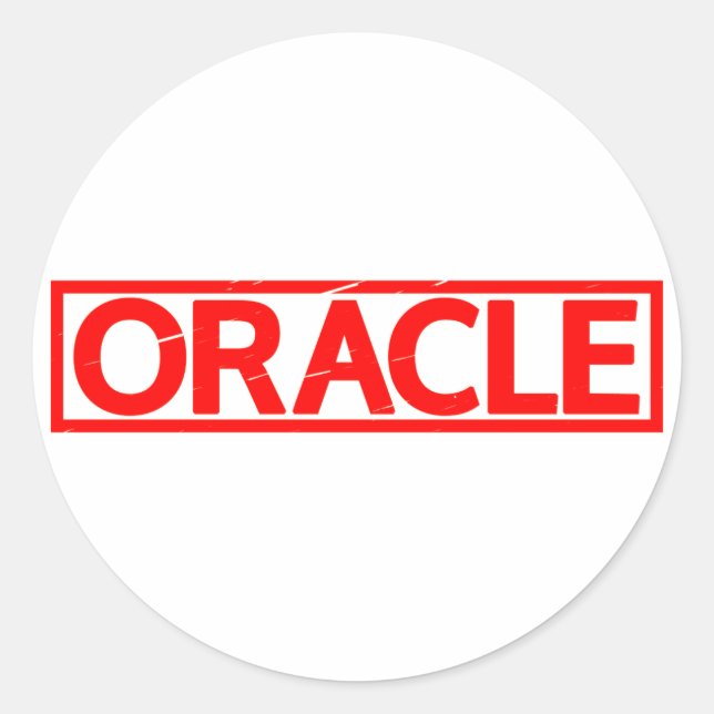 Oracle-Briefmarke Runder Aufkleber (Vorderseite)