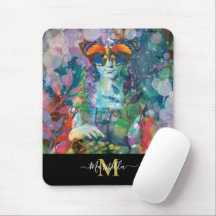 Oracle Cards Bohemisches Yoga Monogramm Mousepad