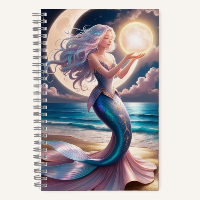 Oracle Mermaid Journal - Celestial Fantasy Notizbuch (Vorderseite)