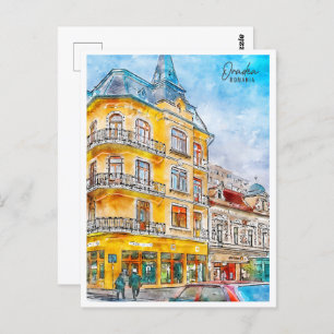 Oradea Rumänien Reiseziel Place Watercolor Postkarte